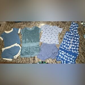 Kate Quinn Blue and White Kids Pajama Set